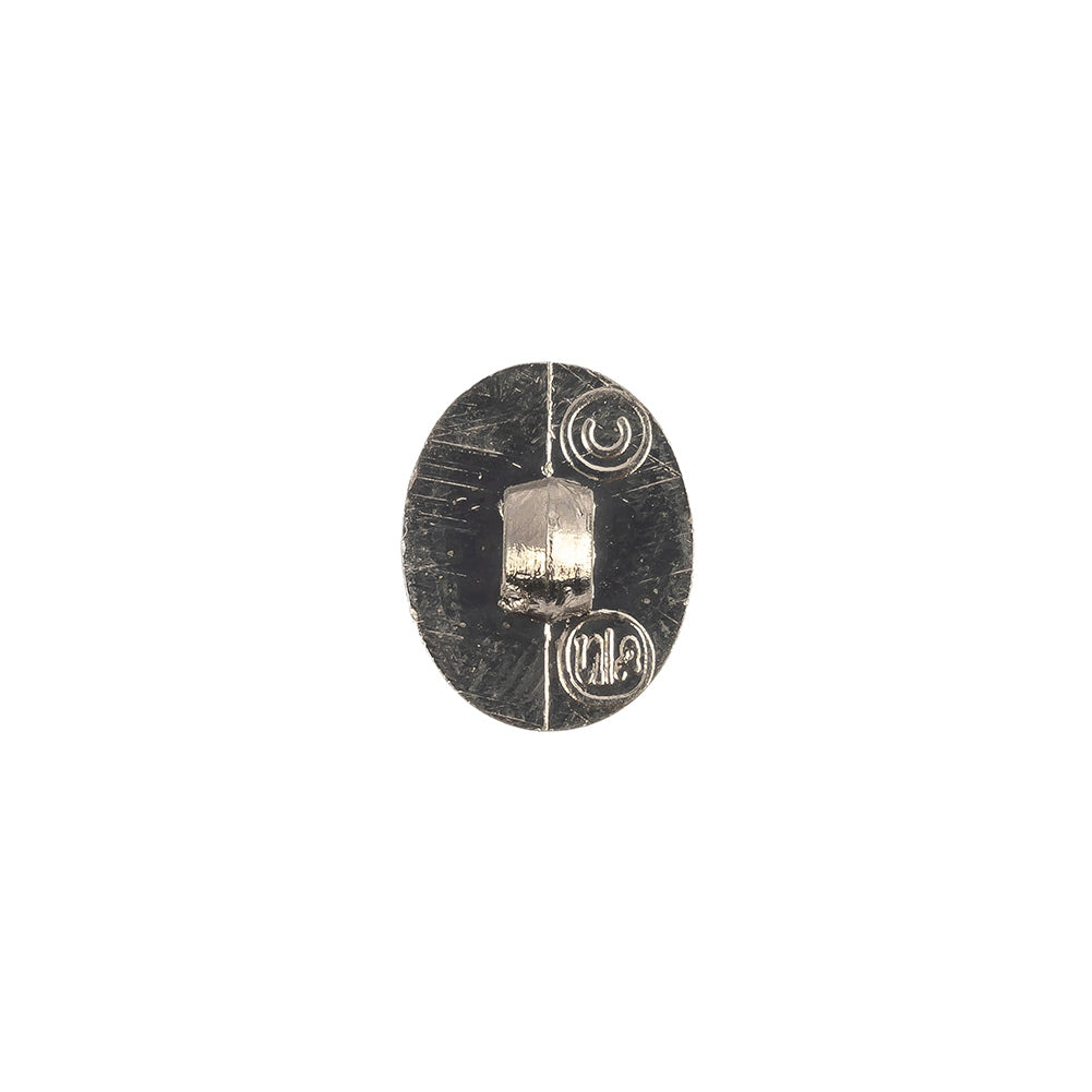Italian Gunmetal Radiating Metal Look Shank Back Oval Button - 20L/12.5mm - Joann Fabrics