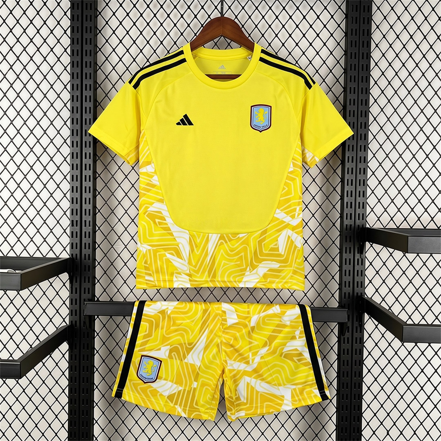Aston Villa 26-27 Yellow Goalkeeper Kids Kit - UnitedFutballJersey