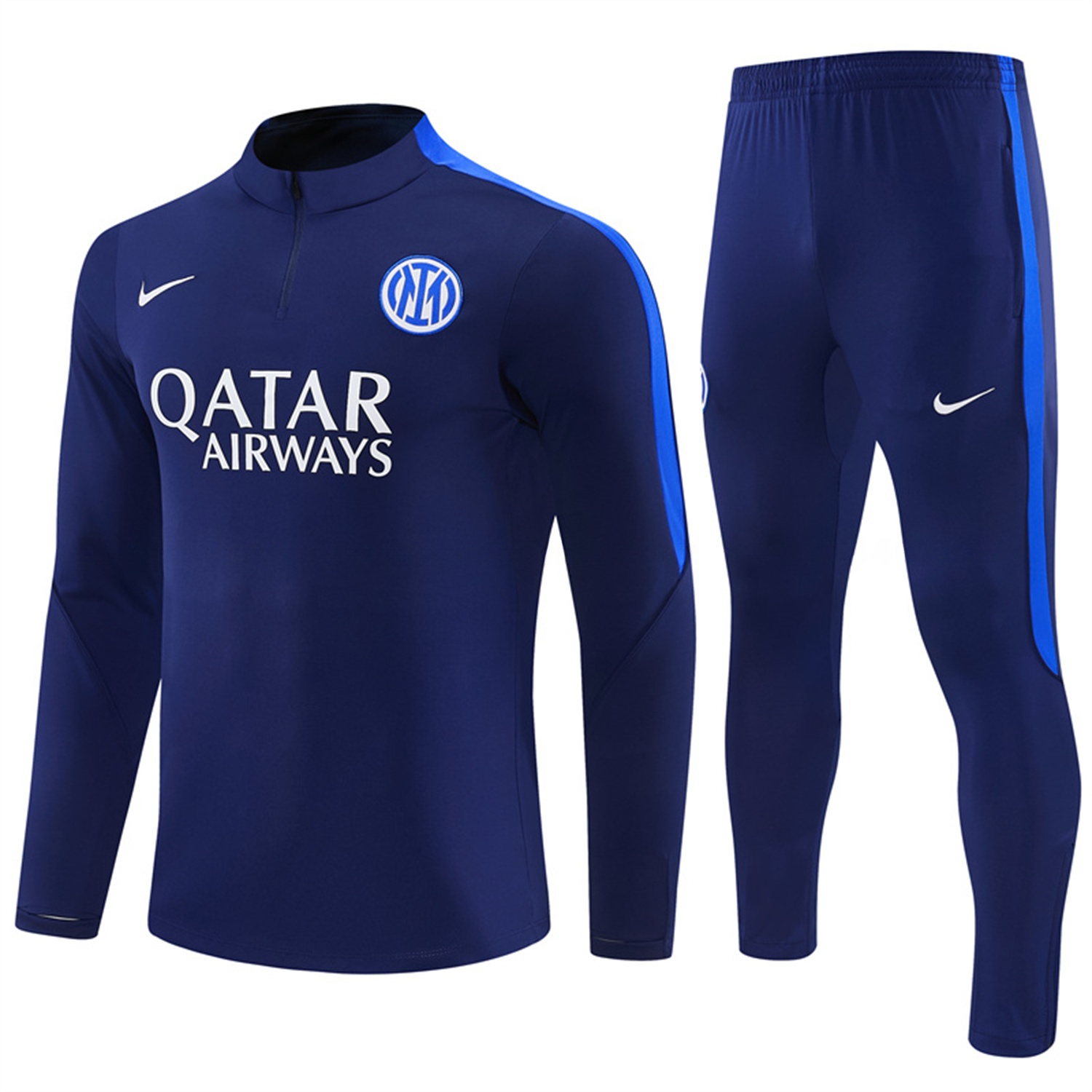 Inter Milan 26-27 Long Sleeve Training Set - Royal Blue Top & Royal Blue Pants - UnitedFutballJersey