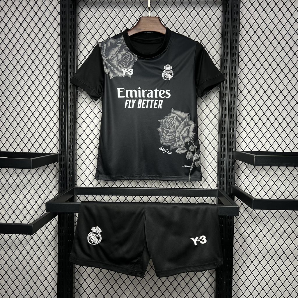2024/2025 Real Madrid Y-3 Special Edition Black Football Shirt 1:1 Thai Quality Kids Size