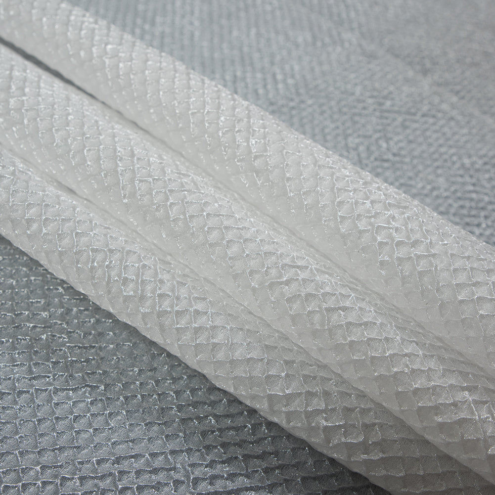 Marylin Metallic Transparent White Diamond Quilted Brocade - Joann Fabrics