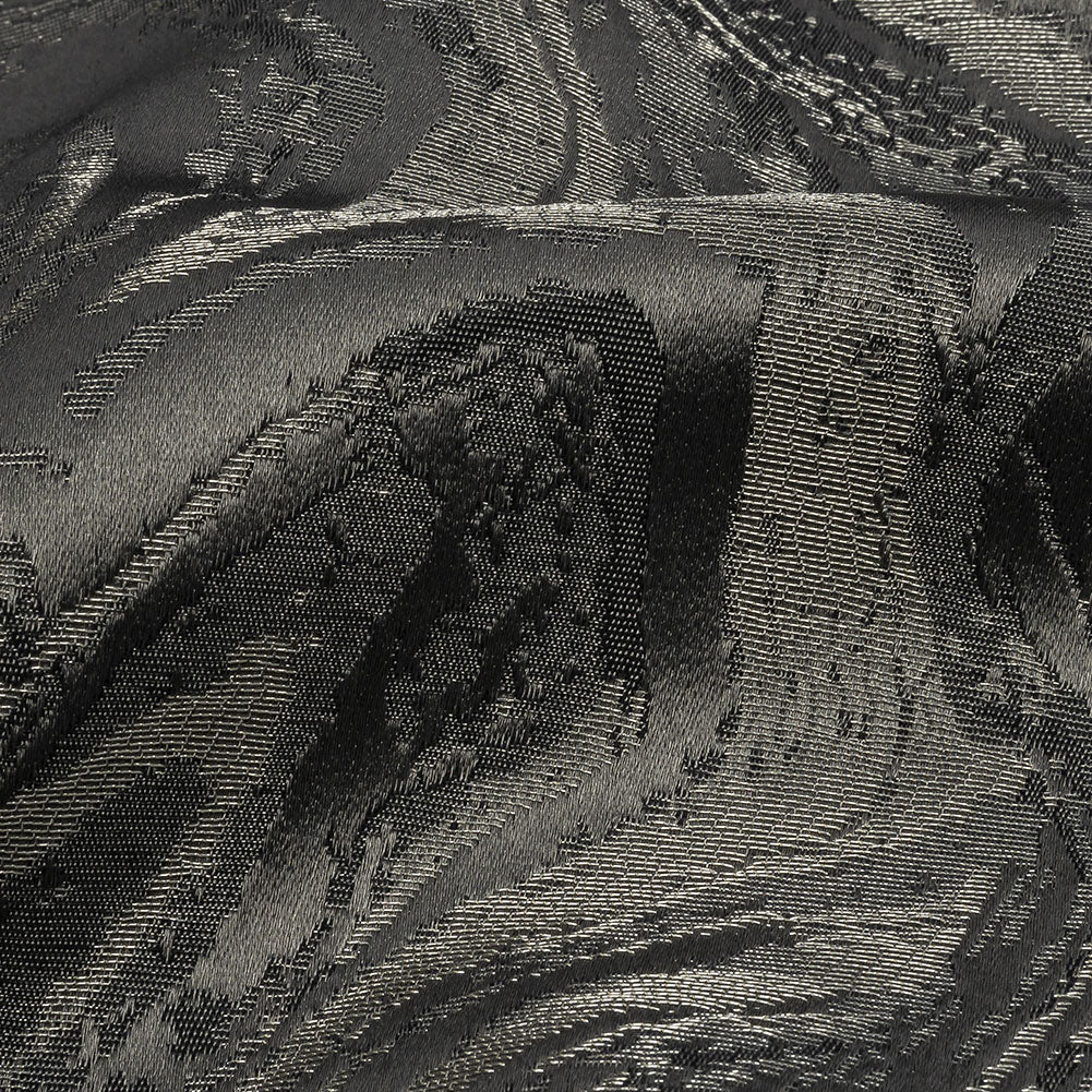 Metallic Drapery Jacquard - Charcoal Metamorphic Swirls - British Imported - Joann Fabrics