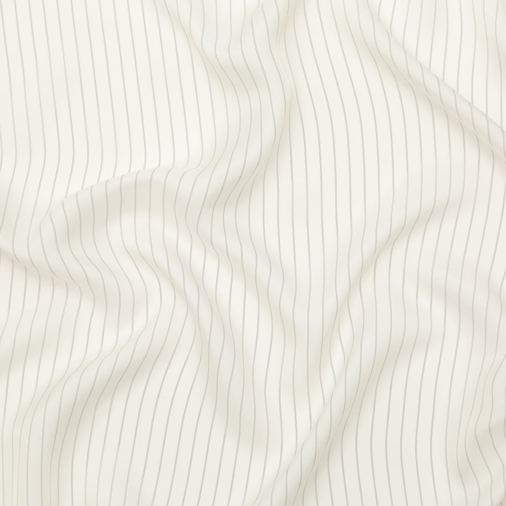 Bemberg Lining - Whisper White and Black Double Pinstripes - Joann Fabrics