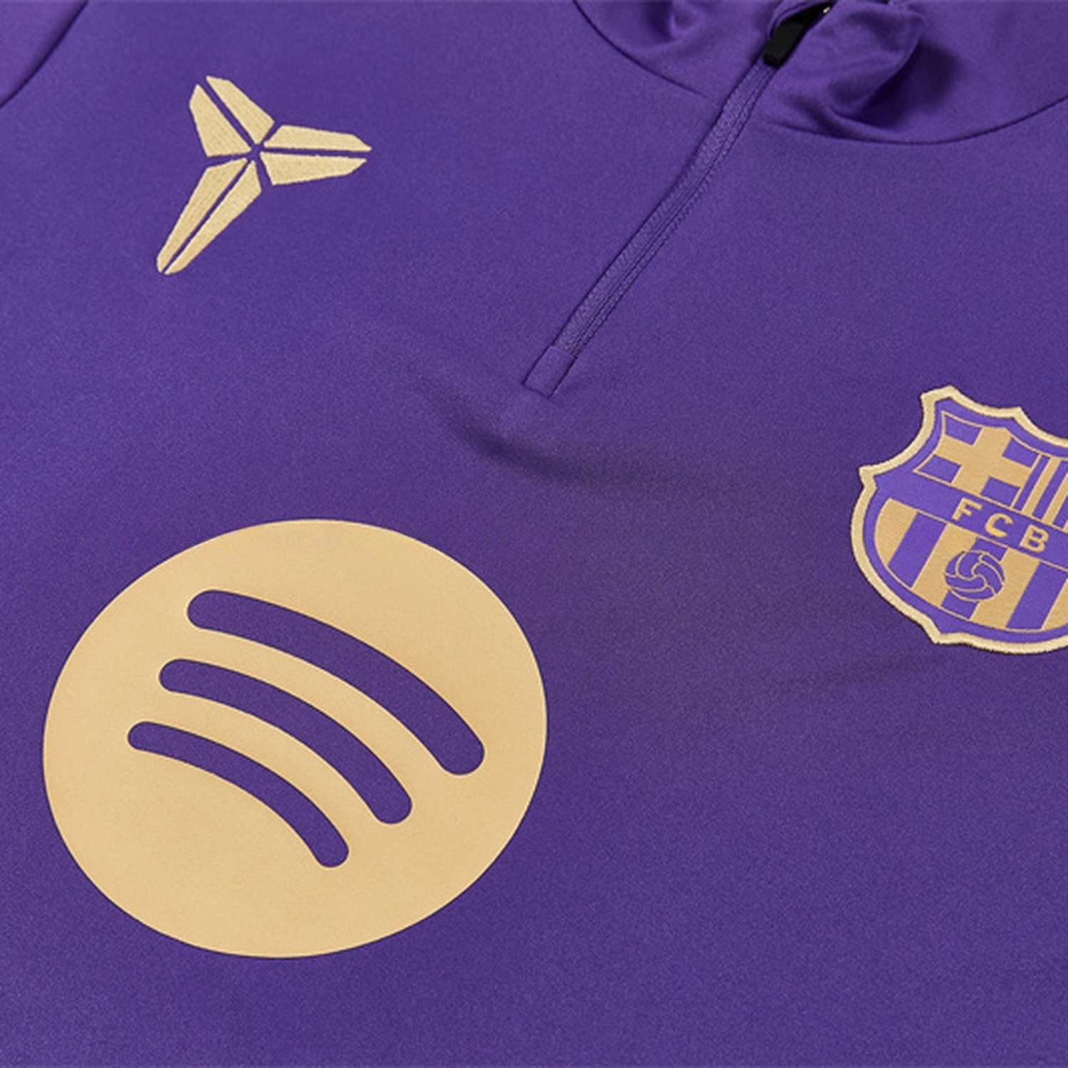 Barcelona 26-27 Kids Long Sleeve Training Set - Purple Top & Black Pants - UnitedFutballJersey