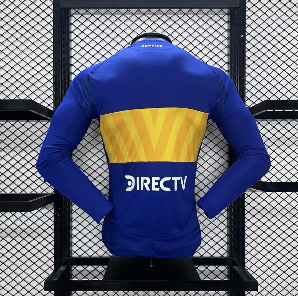 2024/2025 Player Version Boca Juniors Home Long Sleeves Football Jersey 1:1 Thai Quality