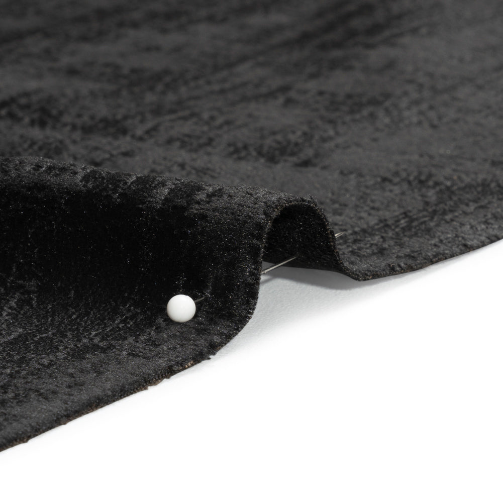 Kasa Black Crosshatching Embossed Knit Velvet - Joann Fabrics