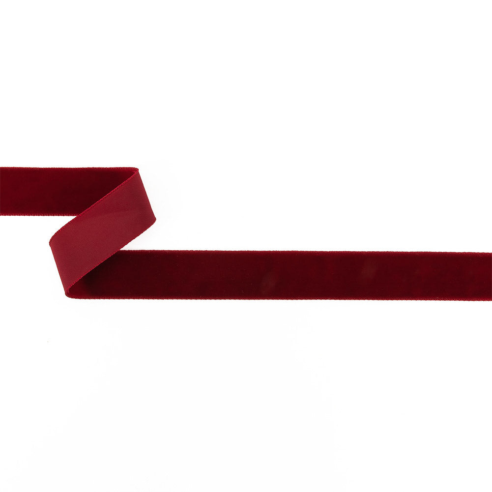 Single Faced Velvet Ribbon Made in Italy - 7/8