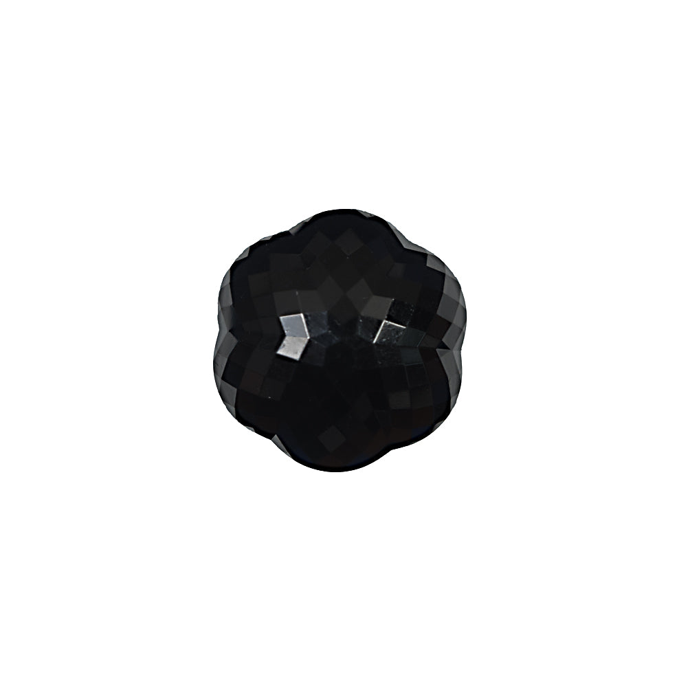 Italian Black Floral Beveled Shank Back Button - 24L/15mm - Joann Fabrics