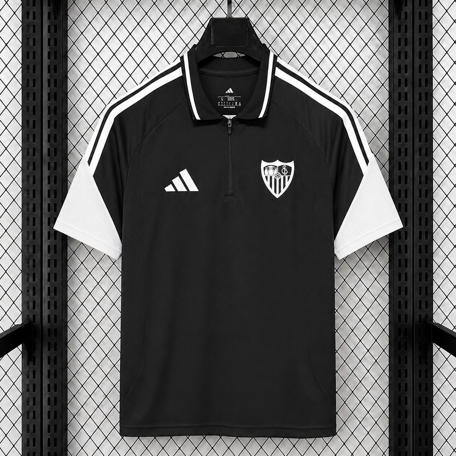 Sevilla 26-27 Black Polo Jersey - Fans Version - UnitedFutballJersey