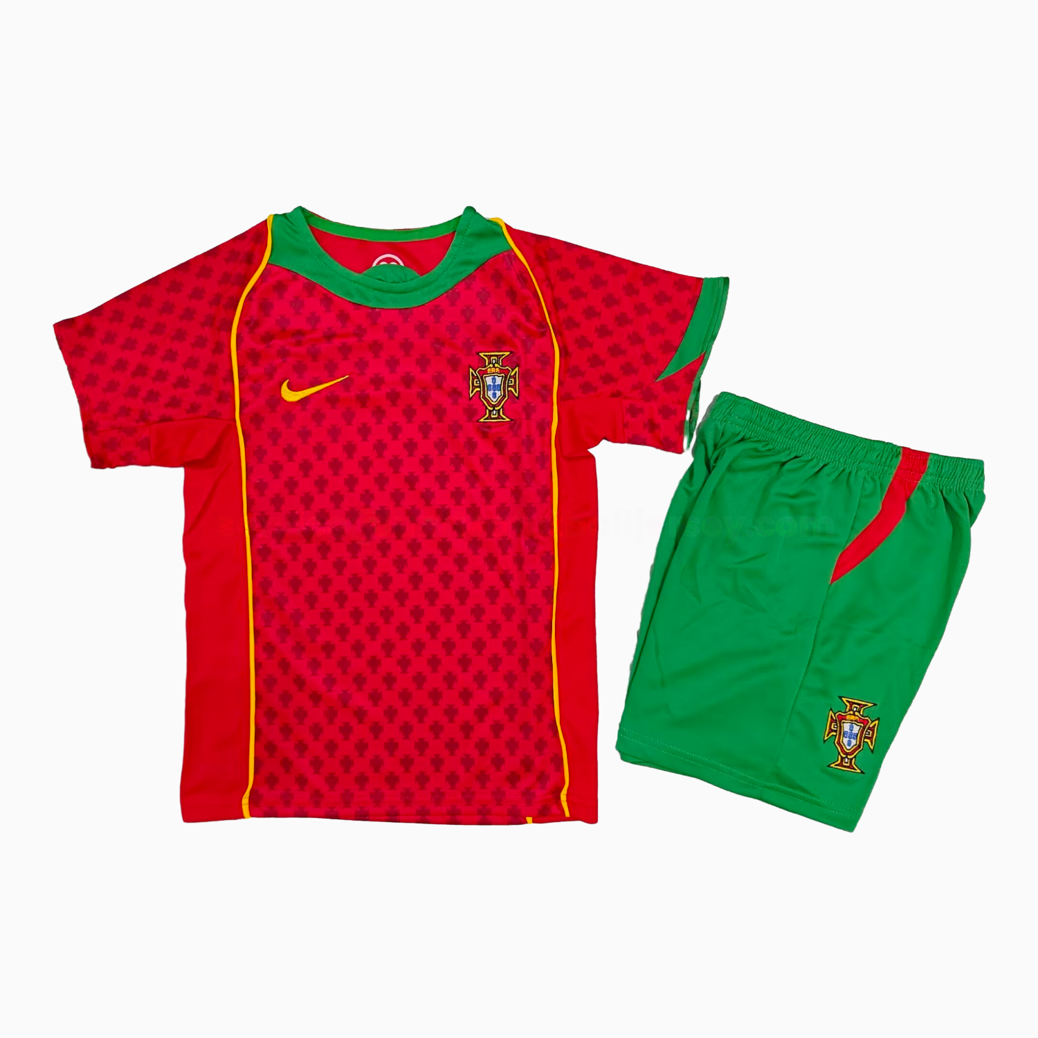 Retro Portugal 2004 Home Kids Kit - UnitedFutballJersey