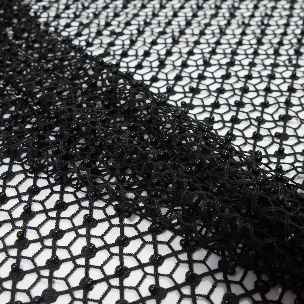 Guipure Lace with Beads - Black Webs - Joann Fabrics