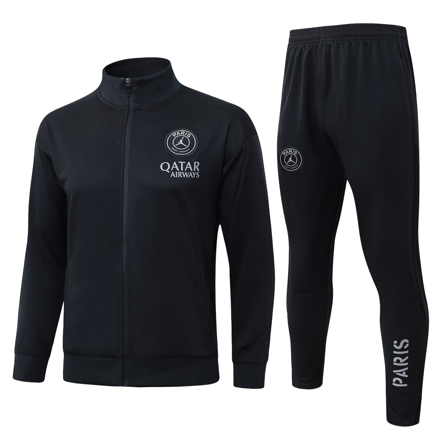 Paris Saint-Germain PSG 25-26 Jacket Training Tracksuit - Pure Black top & Pants - UnitedFutballJersey