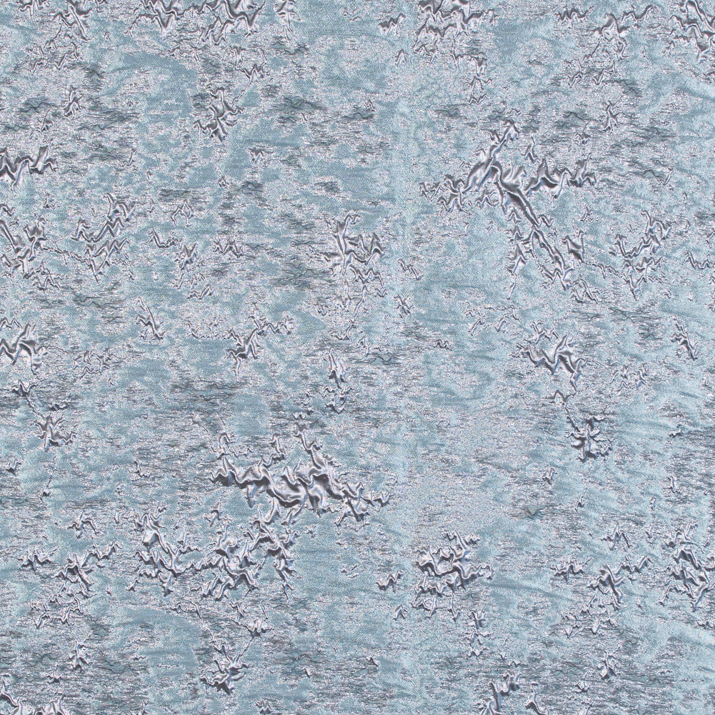 Aqua and Rose Gold Luxury Abstract Metallic Brocade - Joann Fabrics