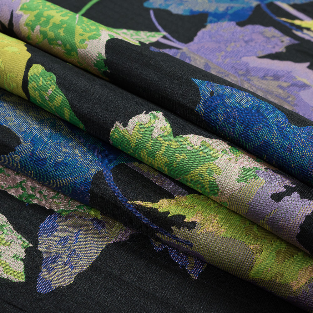Purple, Blue and Green Leafy Novelty Jacquard - Joann Fabrics