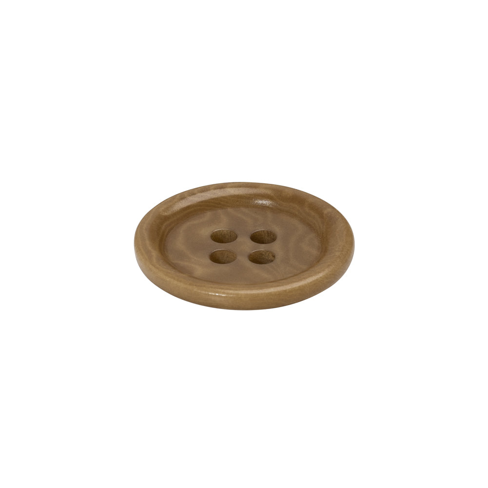 Horn 4-Hole Button - 30L/19mm - Light Brown Swirled - Joann Fabrics