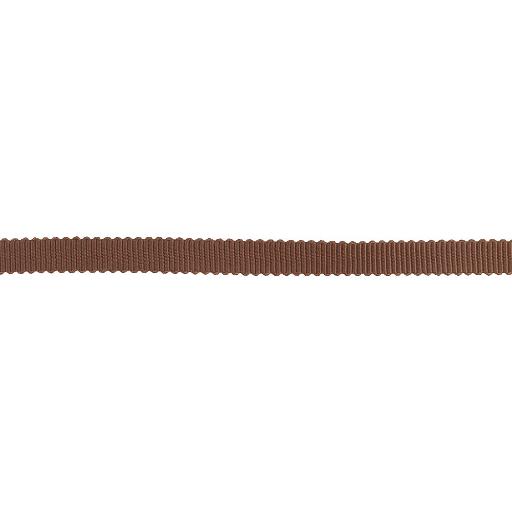 Aztec Brown Petersham Grosgrain Ribbon - 0.25