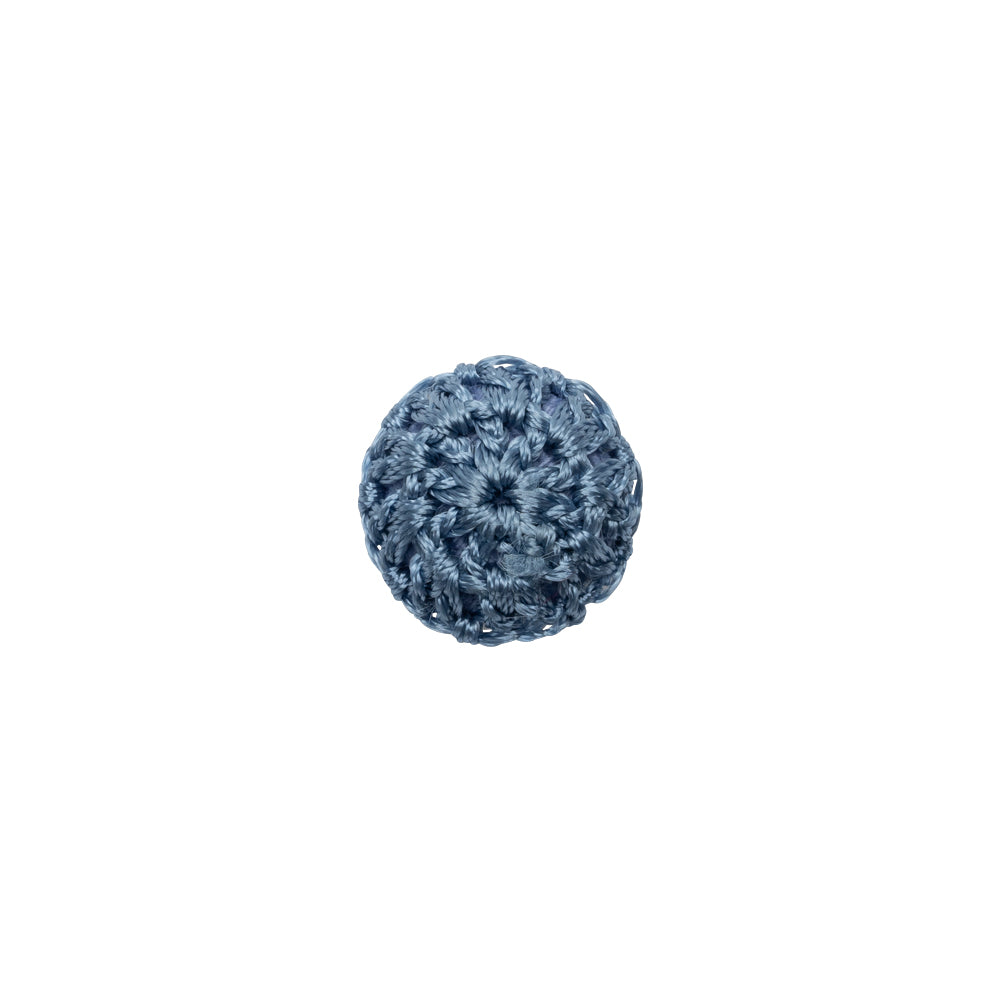 French Blue Crochet Fabric Covered Shank Back Button - 18L/11.5mm - Joann Fabrics