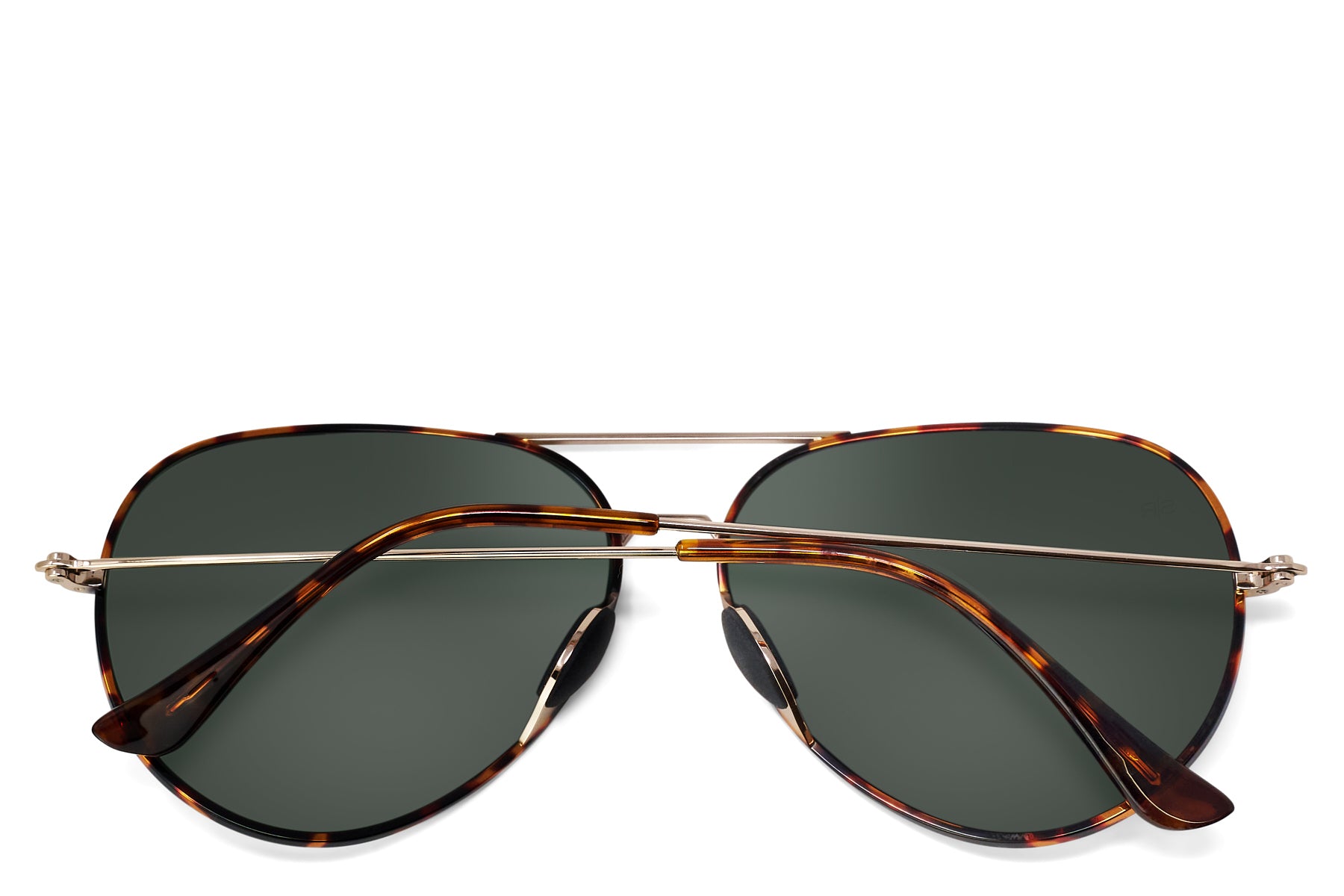 Tangle Free Aviator – Green Tortoise Polarized