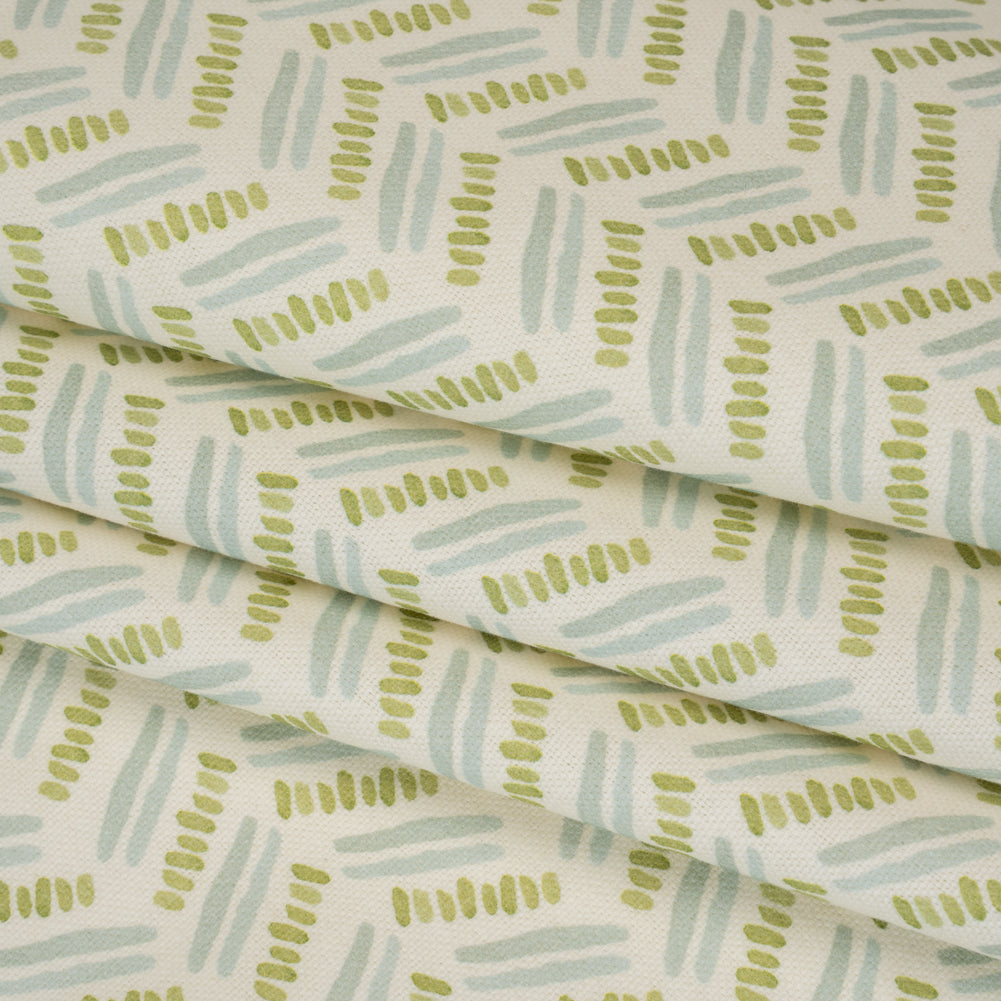 Cotton and Linen Canvas Print - Opal Watercolor Herringbone Chevron - British Imported - Joann Fabrics