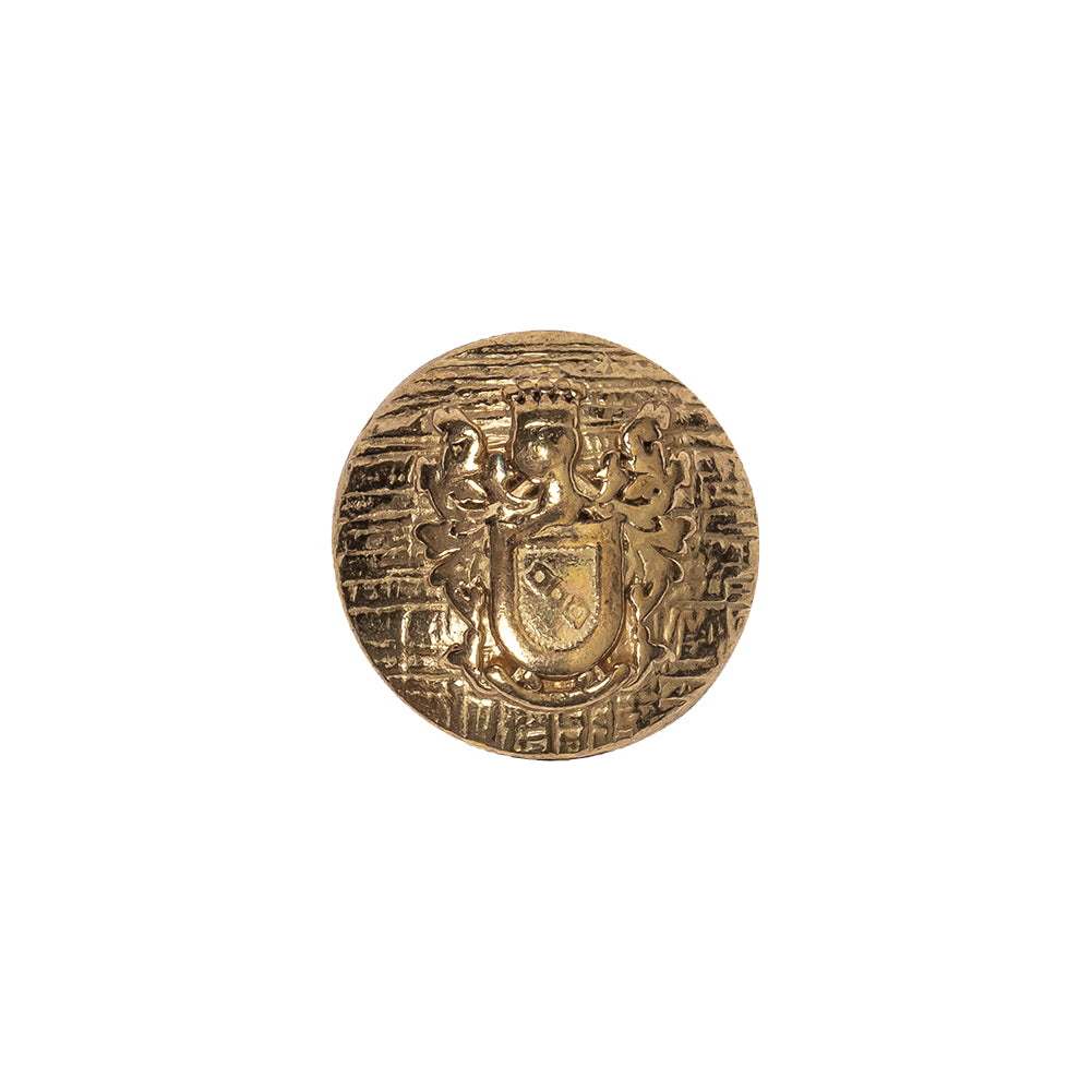 Italian Gold Coat of Arms Crest Metal Button - 24L/15mm - Joann Fabrics