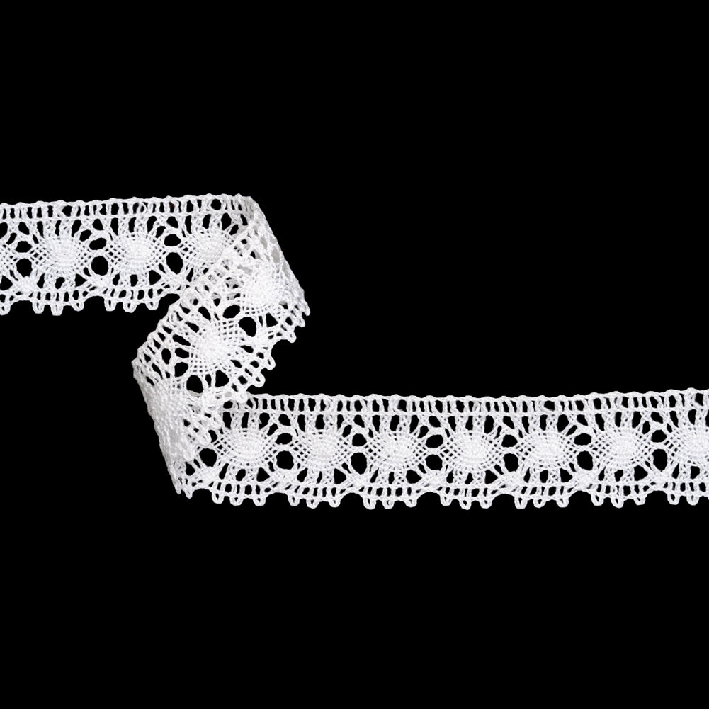 Cotton Bobbin Lace Trim - 1.375