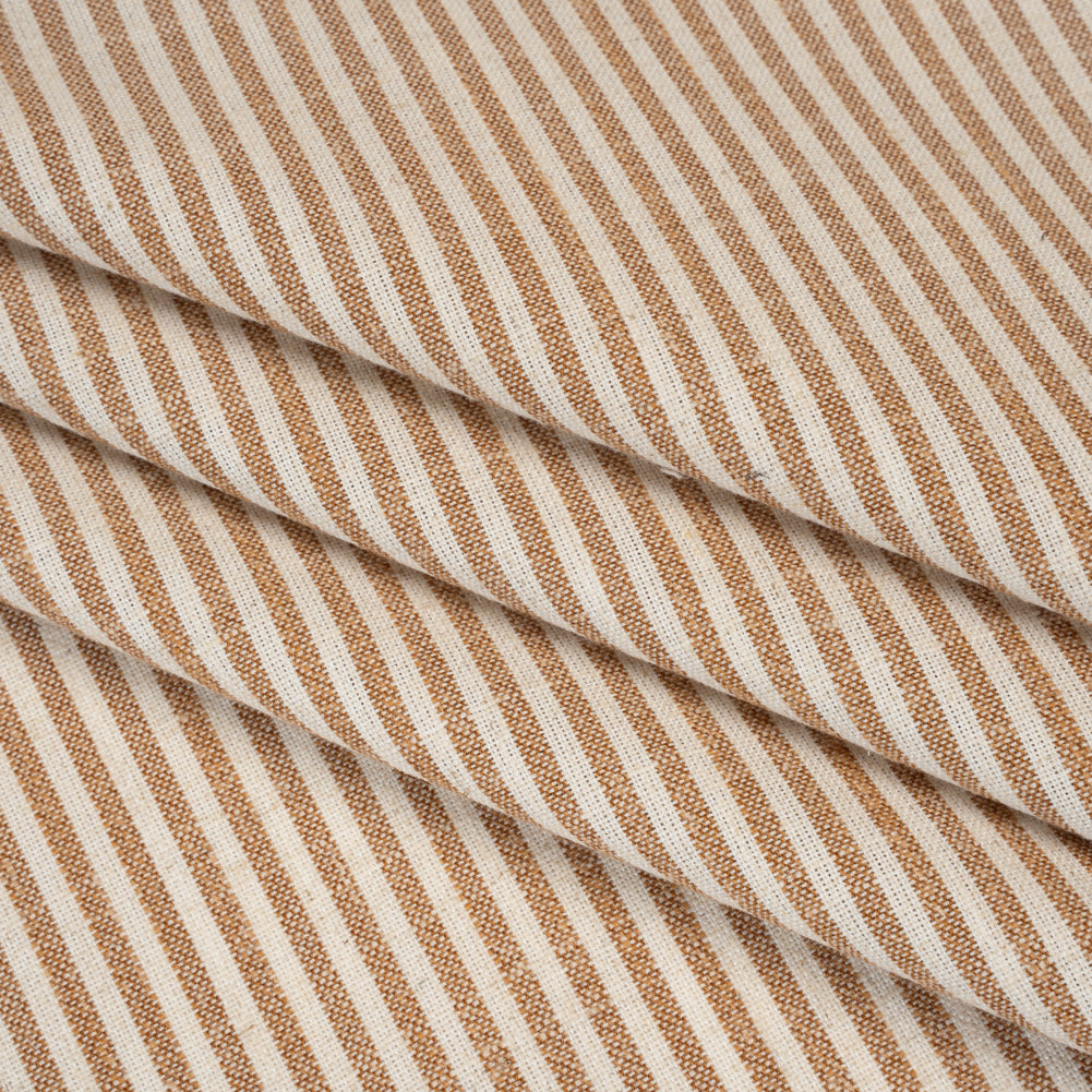 Recycled Polyester Blend Woven - Paprika Candy Stripes - British Imported - Joann Fabrics