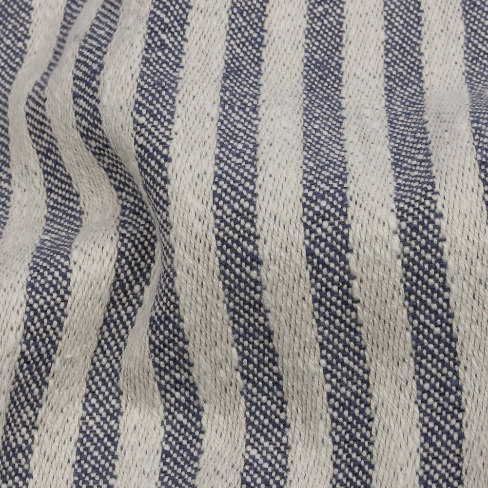 Cotton and Polyester Woven - Indigo - Raised Stripes - British Imported - Joann Fabrics
