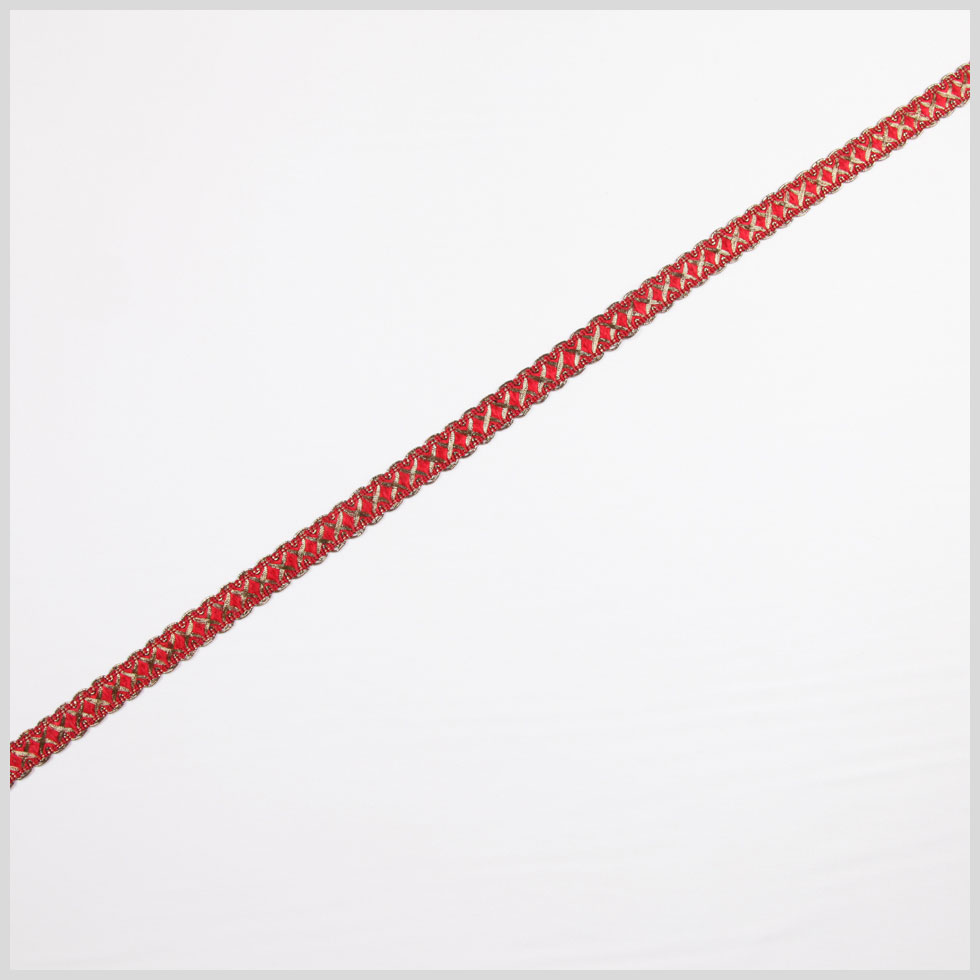 Antique Gold Red Metallic Braid - Joann Fabrics