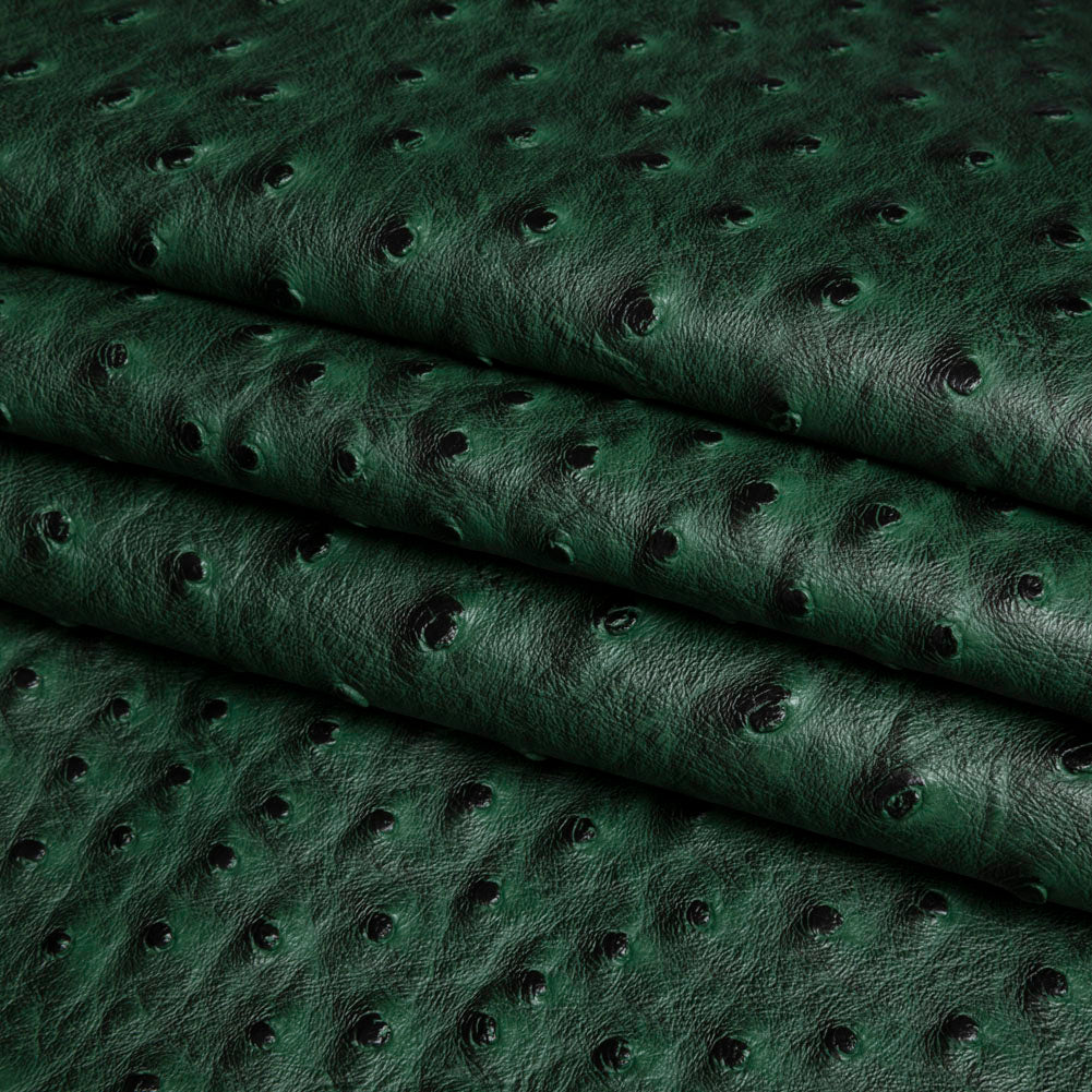 Kidepo Hunter Green Faux Ostrich Leather Vinyl - Joann Fabrics