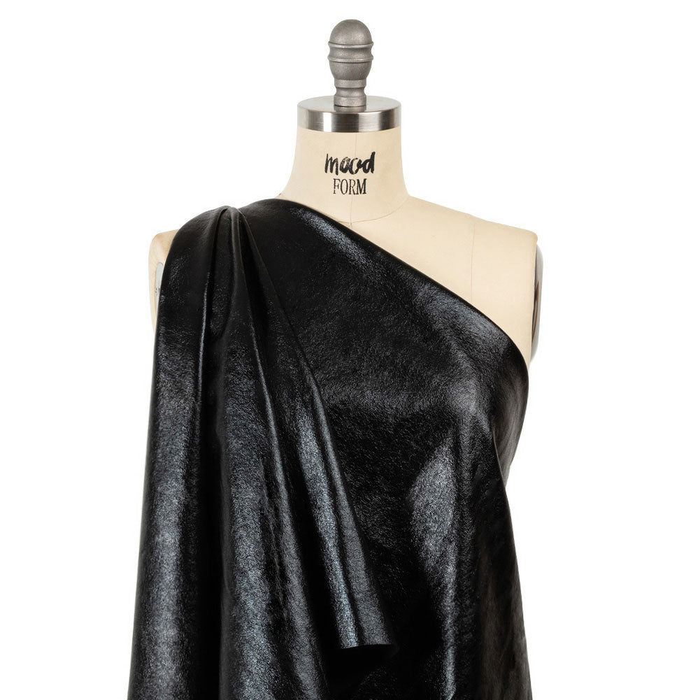 Textured Faux Leather - Metallic Black - Ileana Collection - Joann Fabrics