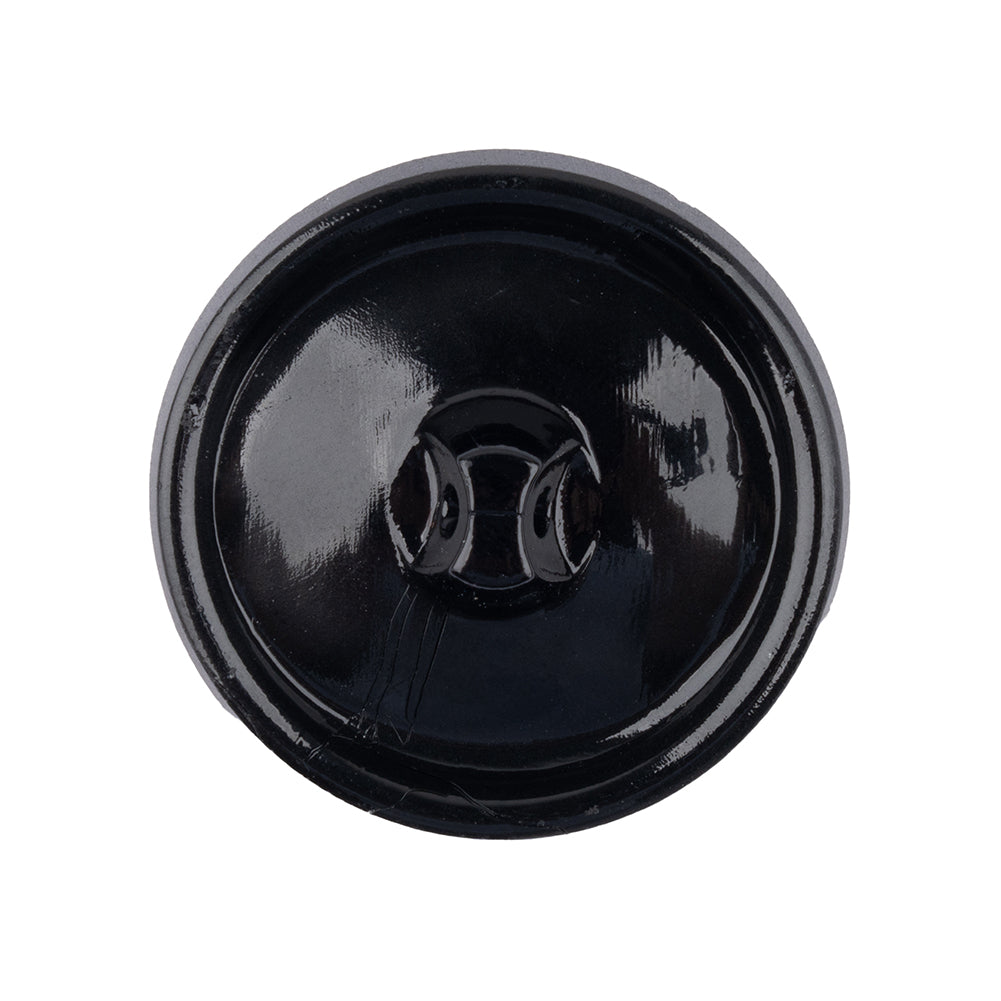 Black Concave Oval and Beveled Edge Glass Shank Back Button - 42L/27mm - Joann Fabrics