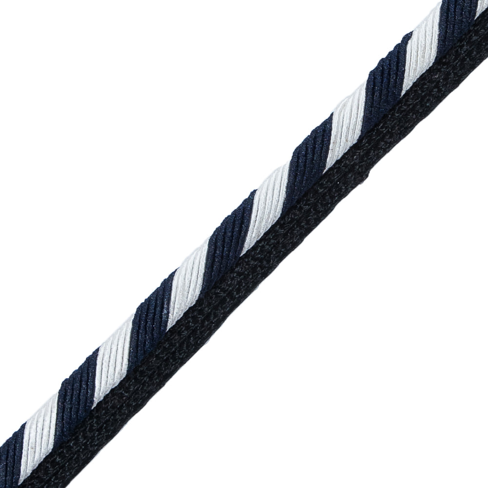 Striped Twisted Cord Trim with Lip - 0.25