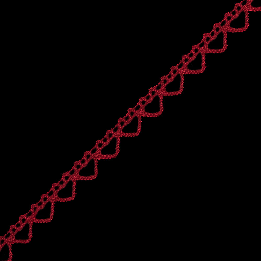 Red European Cotton Crochet Trim - 0.375