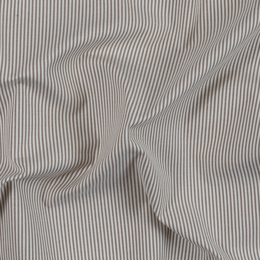 Brownie and White Candy Striped Stretch Cotton Woven - Joann Fabrics