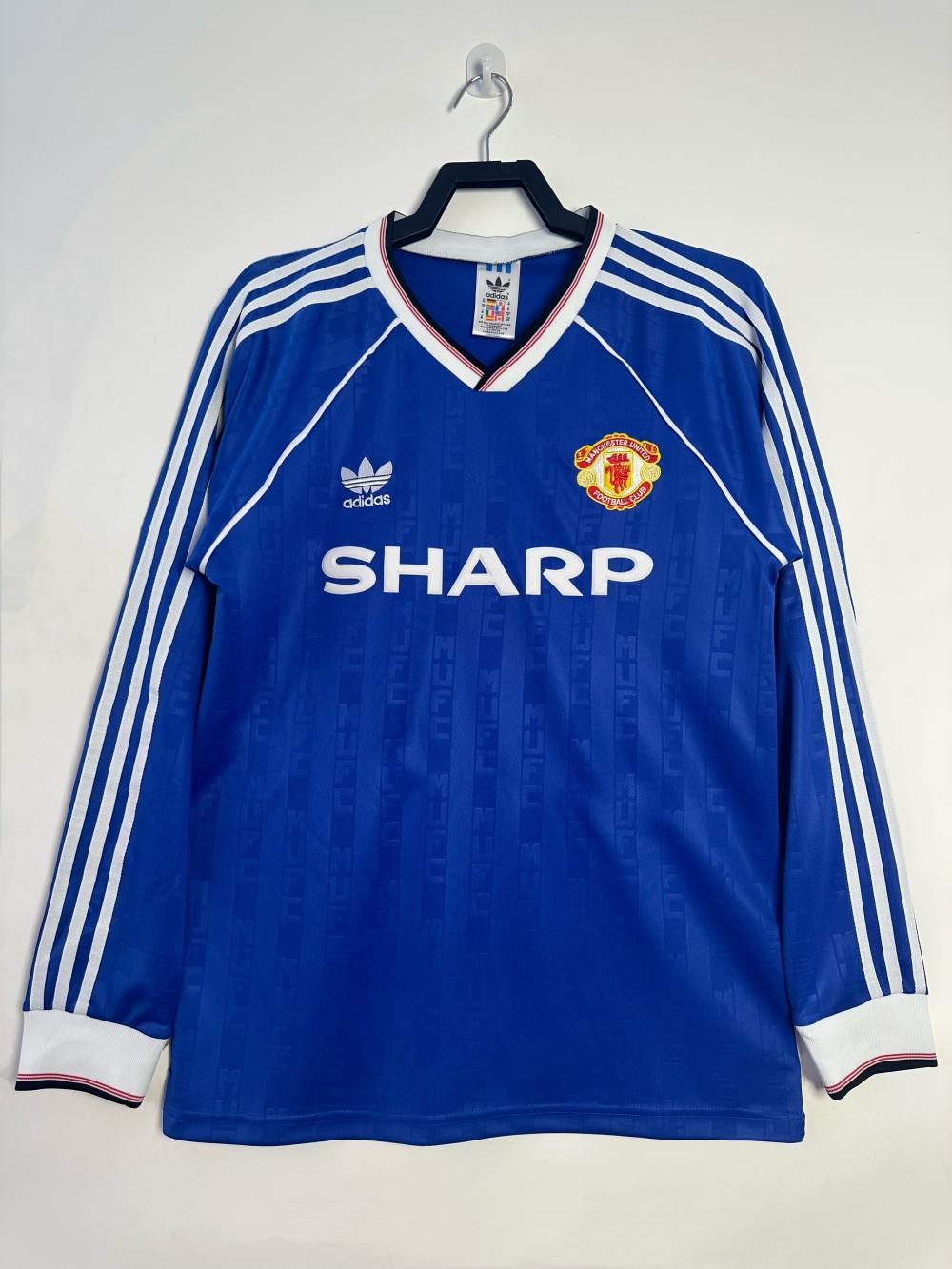1988-1990 Retro Long Sleeve Manchester United Third Away Football Shirt 1:1 Thai Quality