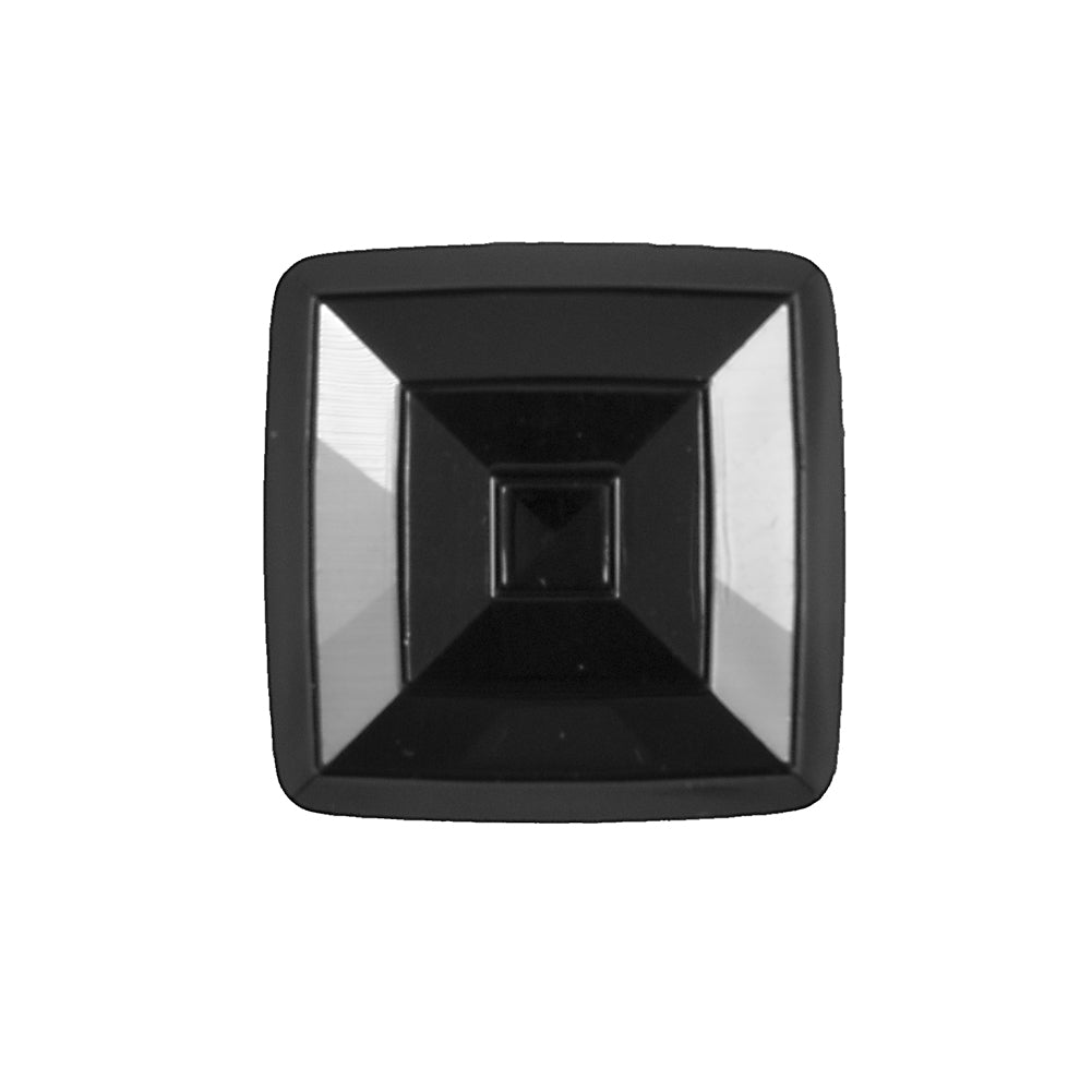 Italian Black Square Plastic Button - 36L/23mm - Joann Fabrics