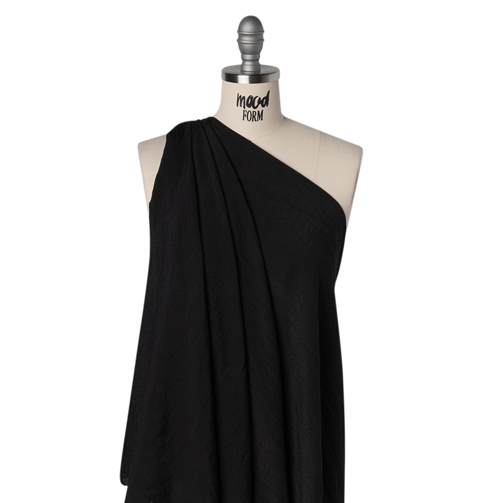 Textured Polyester and Rayon Gauzy Woven - Black - Designer Deadstock - Joann Fabrics