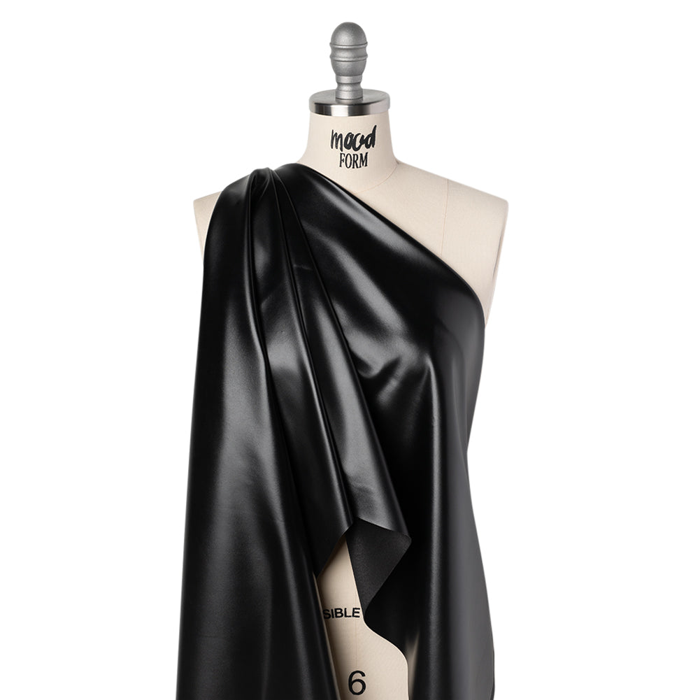 Stretch Faux Leather with Suede-Like Brushed Backing - Black - Jodi Collection - Joann Fabrics
