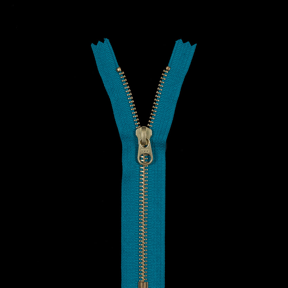 Metal Closed Bottom Zipper with Gold Teeth 6