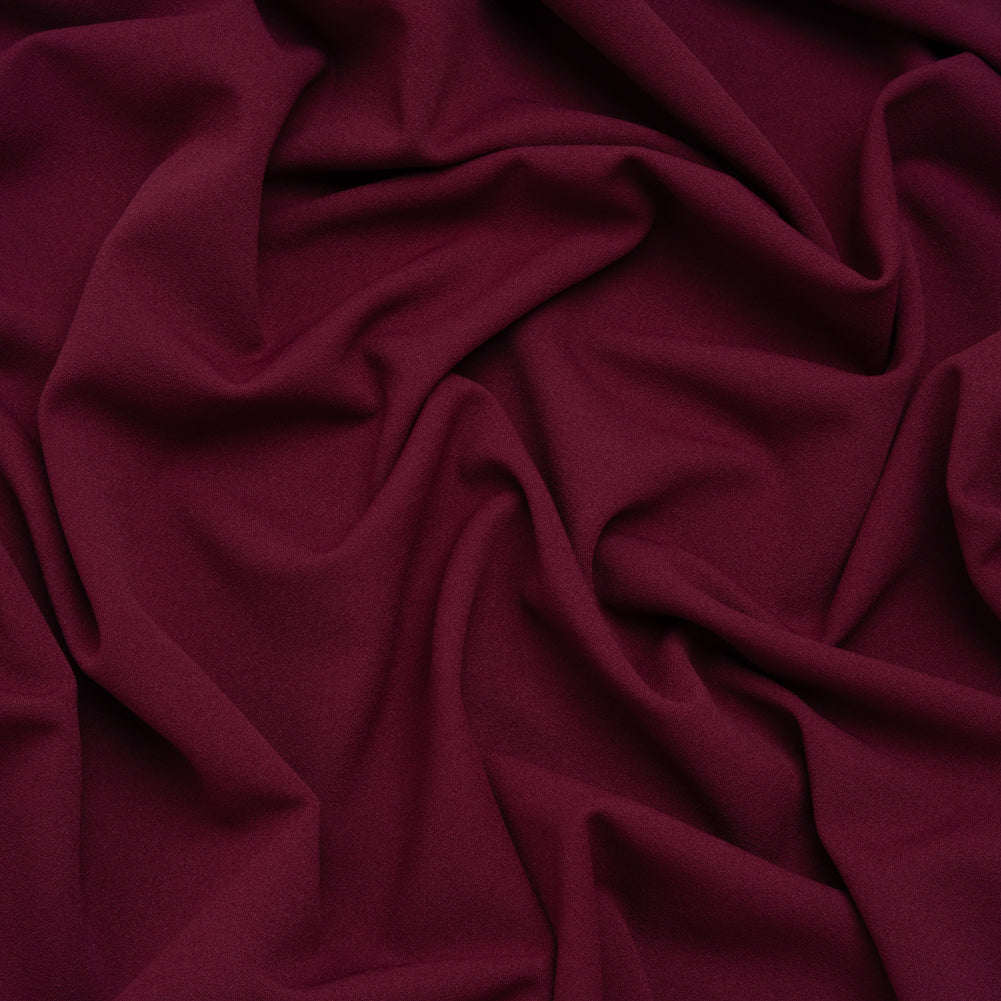 Stretch Polyester Crepe Double Knit - Wine Red - Designer Deadstock - Joann Fabrics