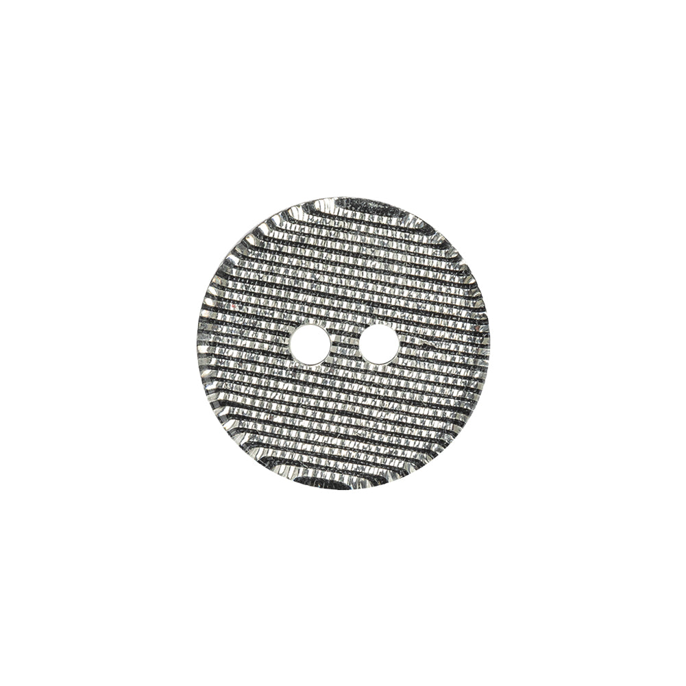 Silver Striated 2-Hole Plastic Saucer Button - 28L/18mm - Joann Fabrics