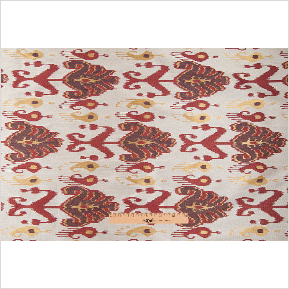 Rust, Brown and Gold Double-Wide Ikat Print Poly Woven - Joann Fabrics