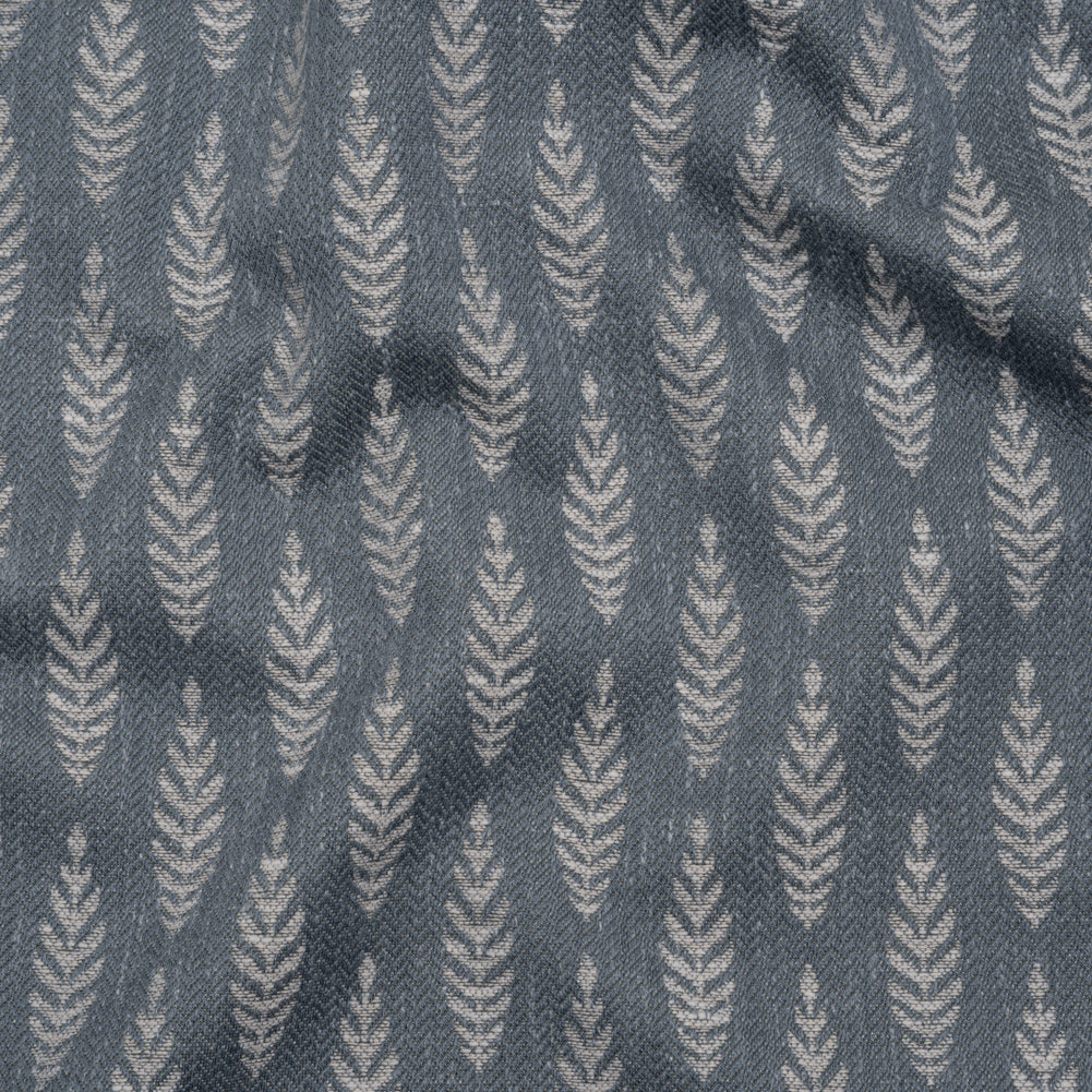 Recycled Polyester and Cotton Jacquard - Ink Lines of Leaves - British Imported - Joann Fabrics