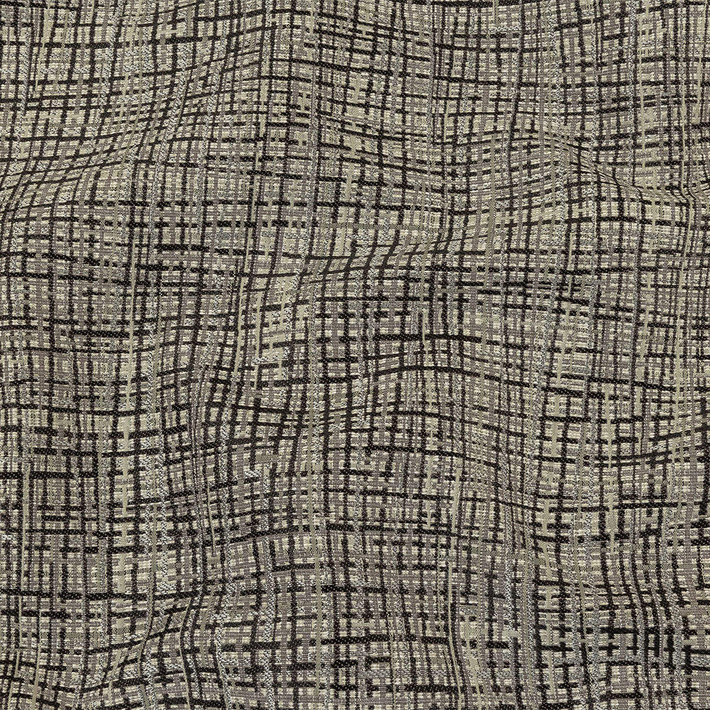 Black and Gray Off Kilter Plaid Polyester and Cotton Upholstery Jacquard - Joann Fabrics
