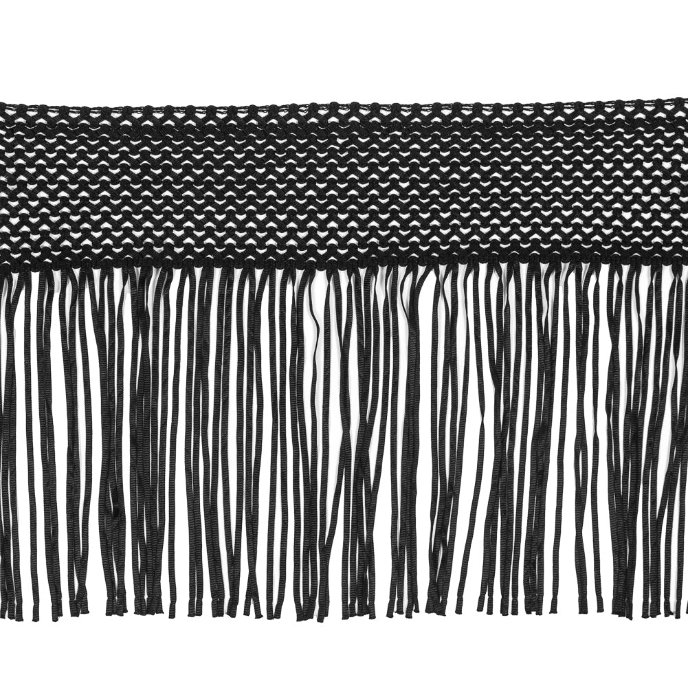 Black Ribbon Fringe Trim - 12