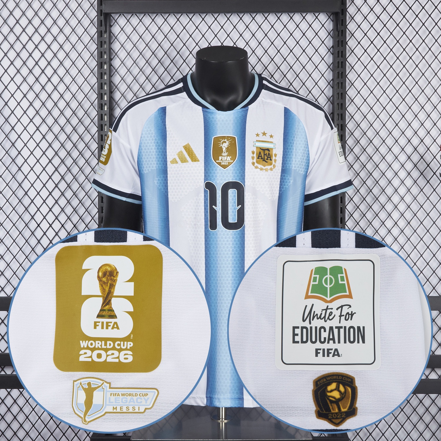 【MESSI # 10】Argentina 2026 Home Blue White Jersey - Player Version - UnitedFutballJersey