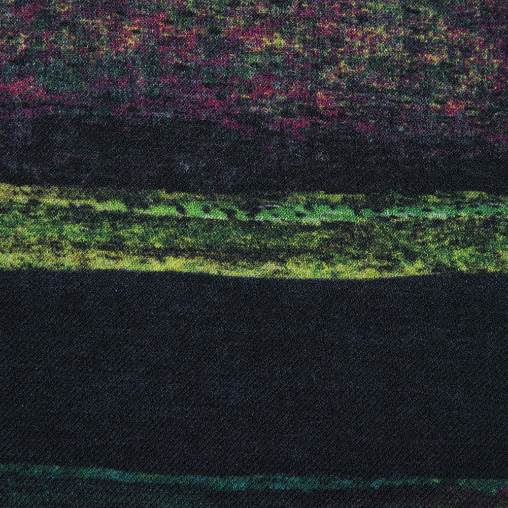 Green and Fuchsia Abstract Printed Paneled Wool Twill - Joann Fabrics