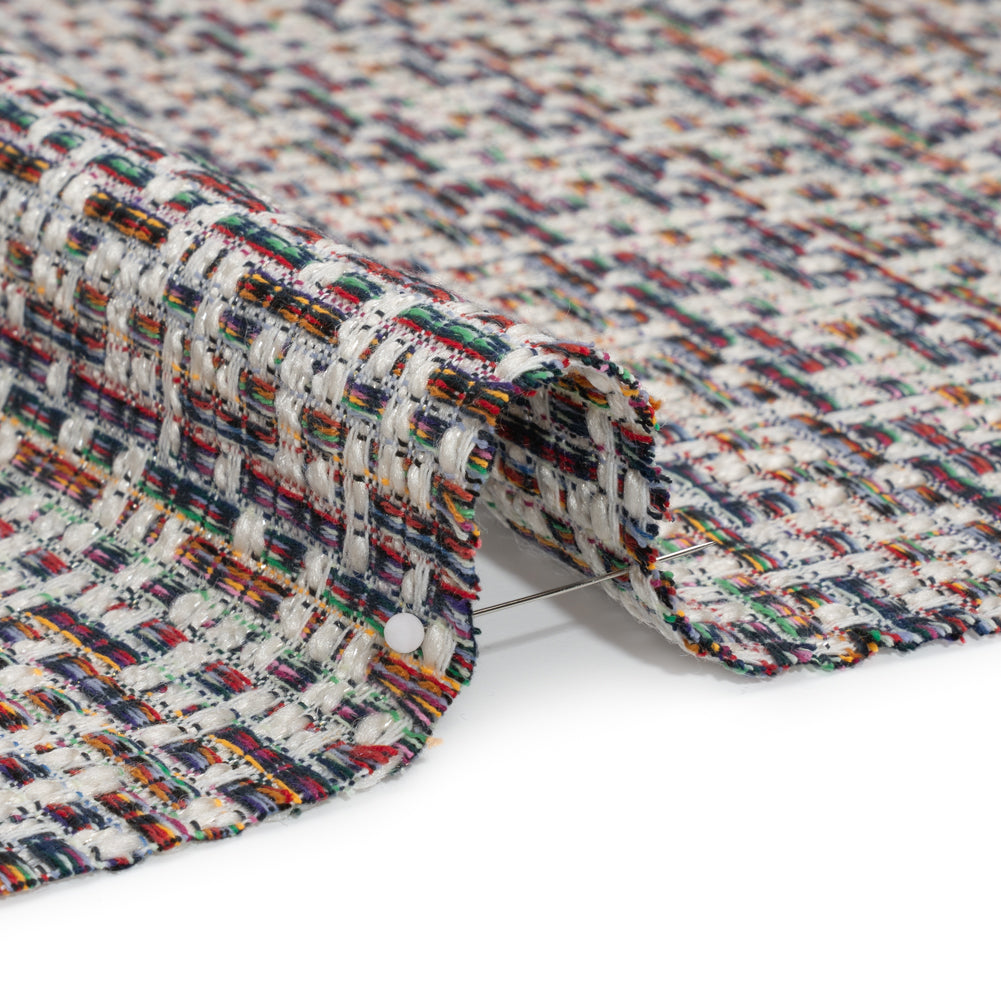 White and Rainbow Acrylic Tweed - Joann Fabrics