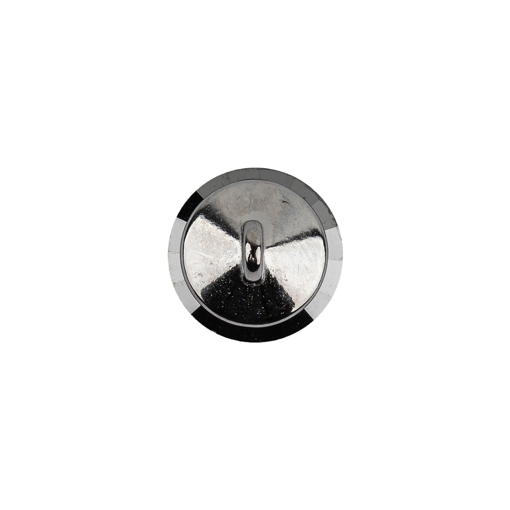 Vintage Swarovski Bermuda Blue and Silver Aluminum Foiled Shank Back Button - 20L/12.5mm - Joann Fabrics
