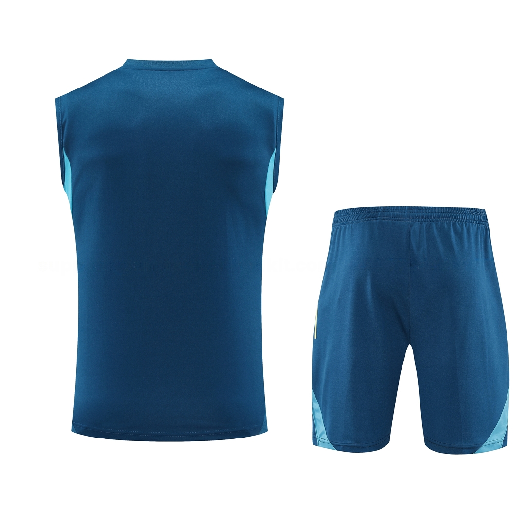 Club América 25-26 Short-Sleeve Training Set - Royal Blue With Light Blue Accents Top & Pants - UnitedFutballJersey